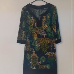 Tiana B colorful bold print dress